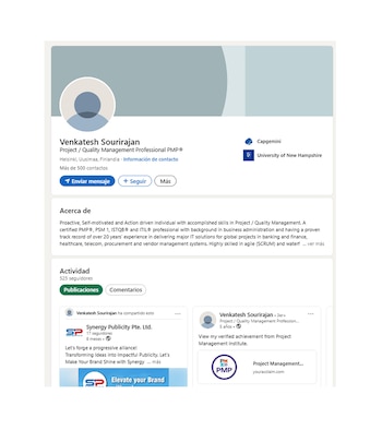 Venkatesh Sourirajan, el padre de