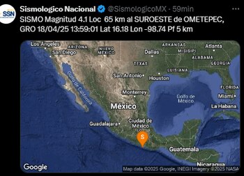 (X: Sismológico Nacional)