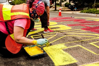 Una protesta de trabajadores de