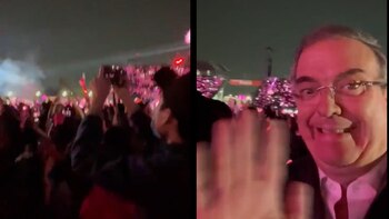 El canciller Marcelo Ebrard presumió