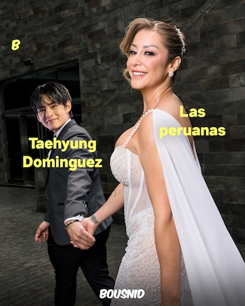 En redes sociales, las fanáticas apodaron al cantante “Taehyung Domínguez” y bromearon con la pregunta: “¿Somos tu Tarazonas?”. Bousnid.