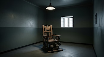 Una silla eléctrica de madera