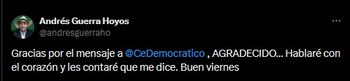 Senador Andrés Guerra, Centro Democrático