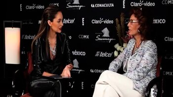 Patricia Zavala con Sophia Loren