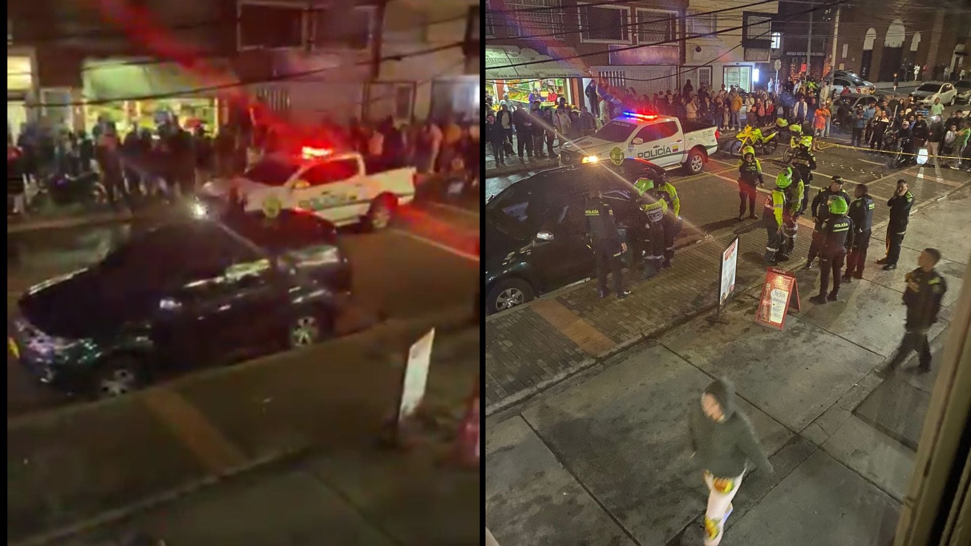 La Policía Metropolitana de Bogotá realiza labores de control y verificación tras el tiroteo registrado en la calle 156 7H-67 - crédito X