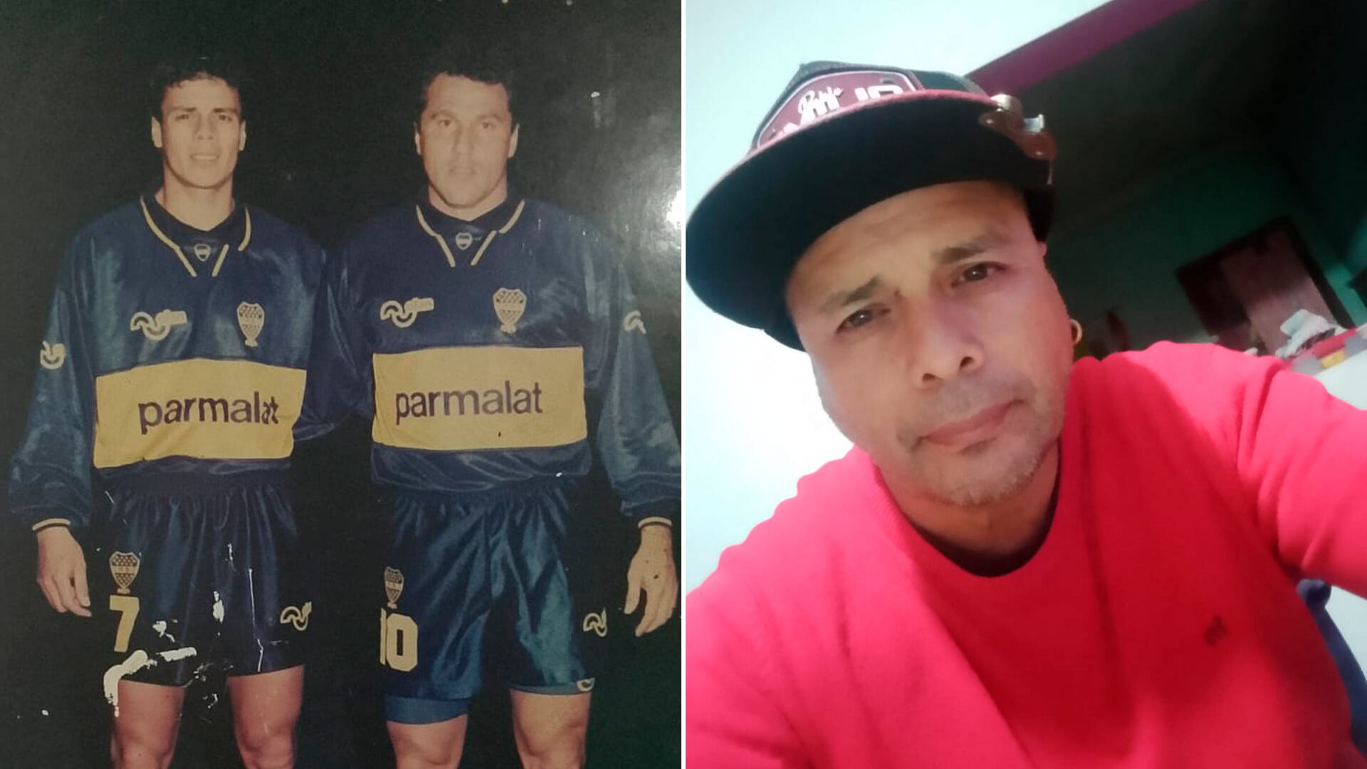 Zapatilla jugador, junto al Beto Márcico; y Zapatilla hoy, chofer de aplicación