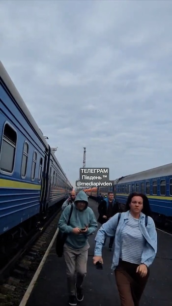 Un dron ruso alcanza un tren en Ucrania que iba rumbo a Varsovia