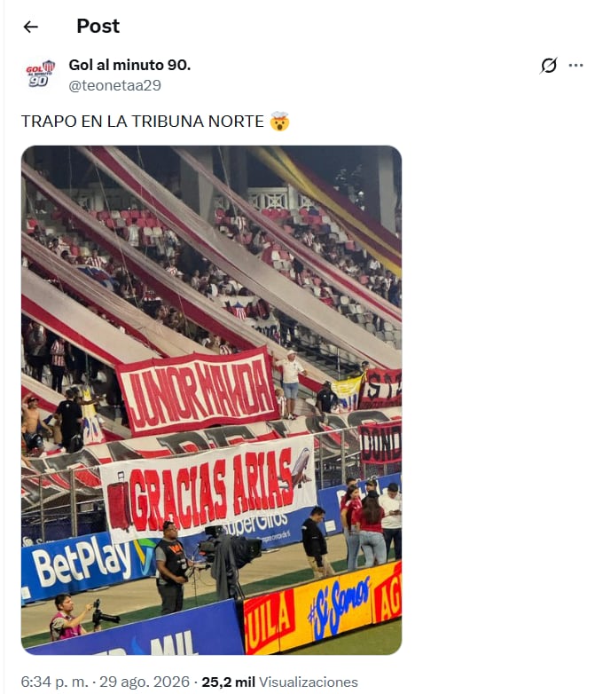 La barra del Junior comenzó a pedir la salida del entrenador jugados cinco partidos - crédito X