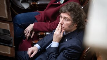 Javier Milei durante la Asamblea