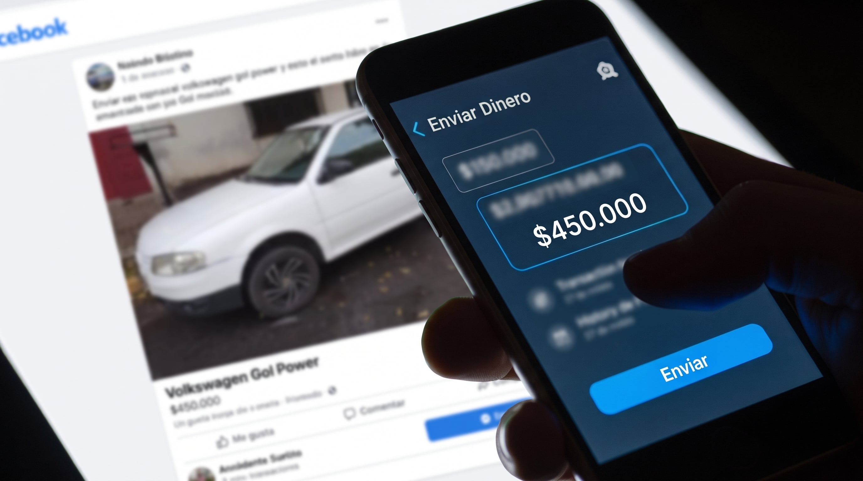 El padre del denunciante realizó una transferencia de 450.000 pesos para señar la compra del Volkswagen Gol Power (Imagen Ilustrativa Infobae)