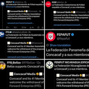 La FIFA desistió de FIFA Forward Enterprise, la filial que iba a gestionar operaciones comerciales y eventos principales del organismo. (Posteo en redes de Fernando Palomo)
