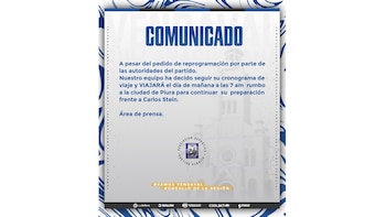 Comunicado del club Alianza Atlético