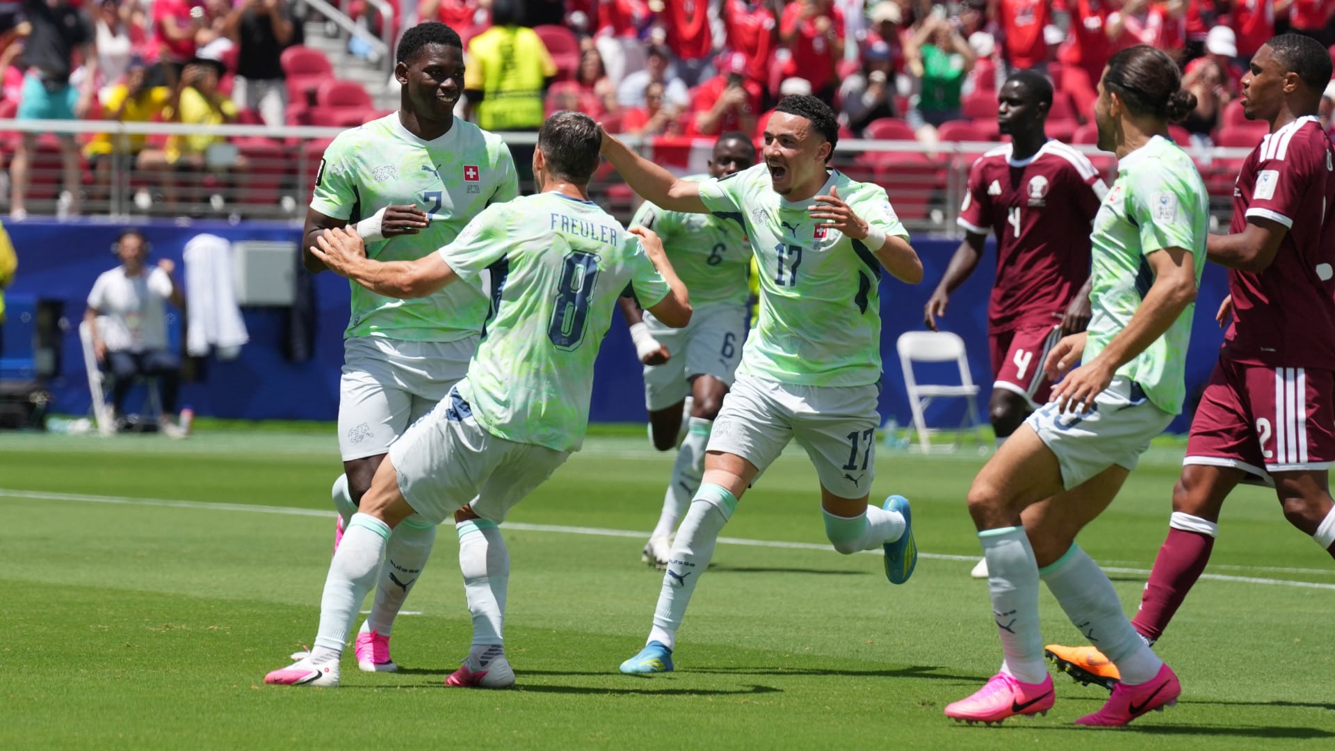 Gol de Breel Embolo para el 1-0 de Suiza ante Qatar por el Mundial 2026 - Crédito: Reuters.