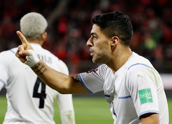 El festejo de Luis Suárez.