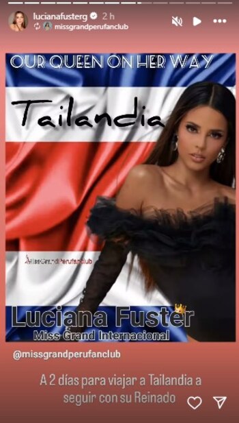 Luciana Fuster se prepara para