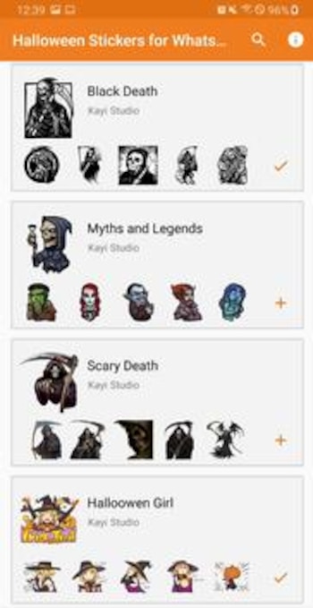 Diversas opciones de stickers para