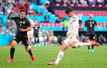 El delantero de España Álvaro