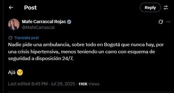 Mafe Carrascal cuestionó lo dicho