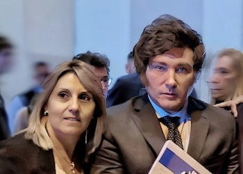 Liliana Salinas junto a Javier