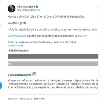El consejero afirmó que el