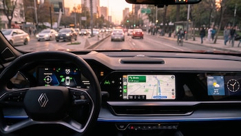Triple pantalla, cancelación de ruido y 30 ayudas a la conducción: así funciona la tecnología de un auto híbrido