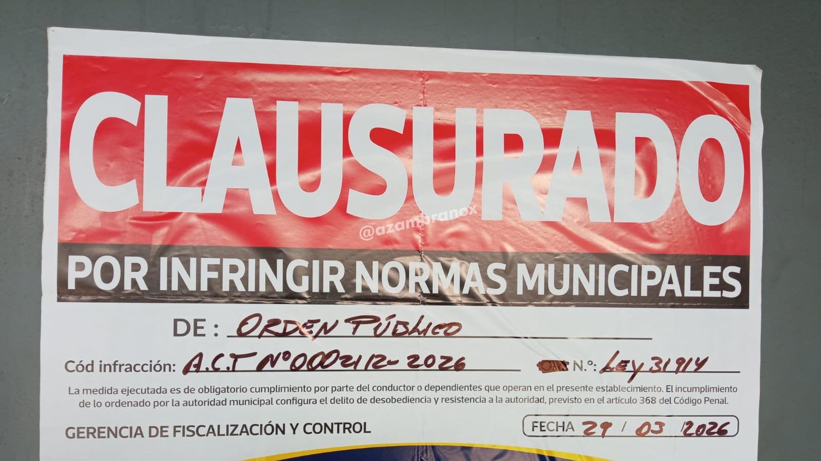 Municipalidad de Lima clausura el Estadio Nacional por infringir normas de “orden público”. (Foto: @azambranox)
