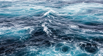 Vista aérea de un océano