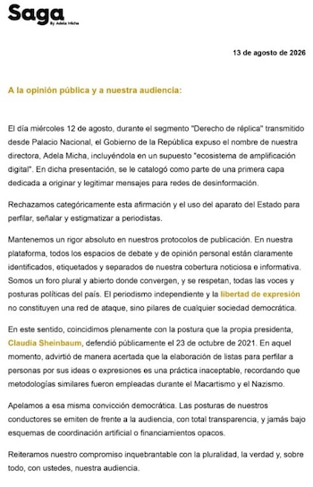 Comunicado Oficial