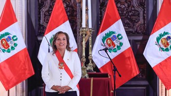 Dina Boluarte en una fotografía
