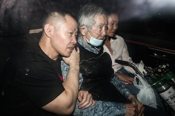 Alberto Fujimori (1990-2000) en una