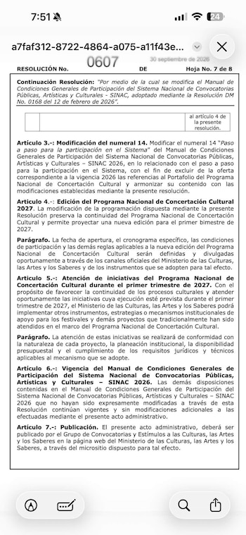 La convocatoria del Programa Nacional de Concertación Cultural estaba programada inicialmente para abrir entre agosto y septiembre de 2026 - crédito Ministerio de Cultura