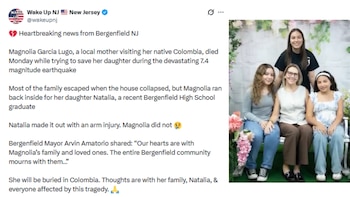 Magnolia García Lugo era una principal líder comunitaria en su distrito de Nueva Jersey - crédito captura de pantalla @wakeupnj/X - captura de pantalla ABC7 News