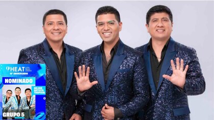 Grupo 5 brilla con nominación a Mejor Artista Tropical en premios Heat Latin Music Awards
