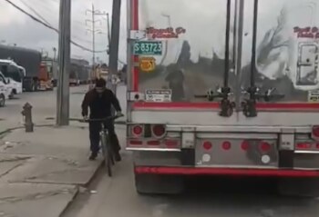 Un ciclista estuvo cerca de