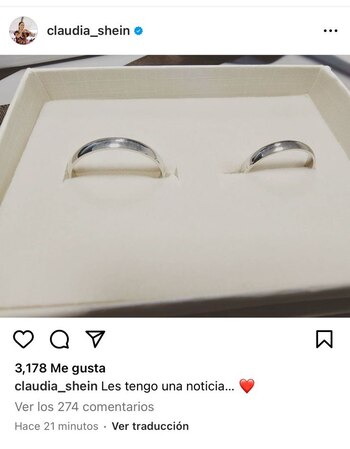 Sheinbaum mostró dos anillos de