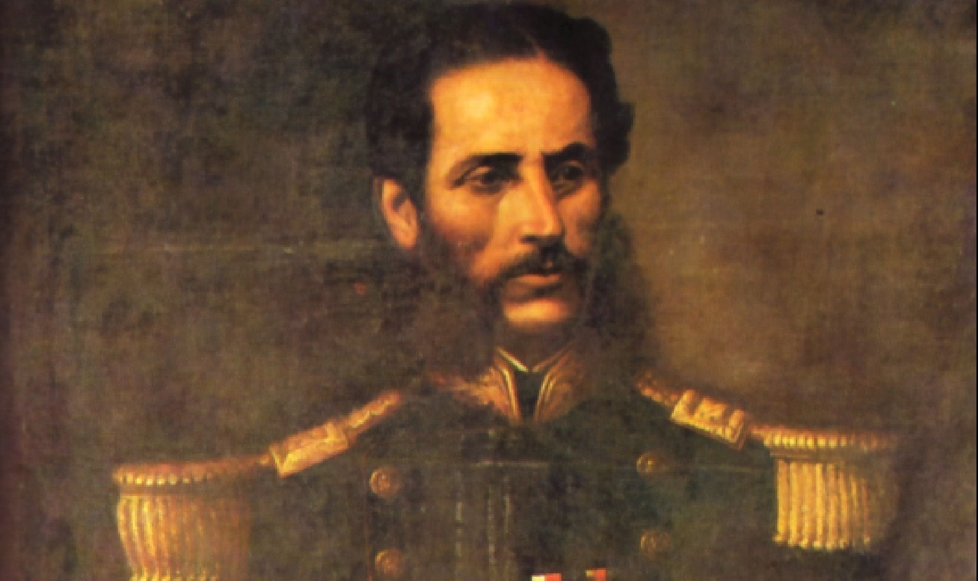 Figura clave en la historia nacional, Cáceres lideró la defensa militar y la reconstrucción tras la Guerra del Pacífico, consolidando su legado como referente de perseverancia y liderazgo en momentos críticos para el país (Obra del pintor Nicolás Palas, año 1894)
