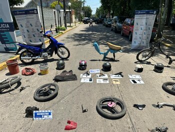 Parte de lo incautado