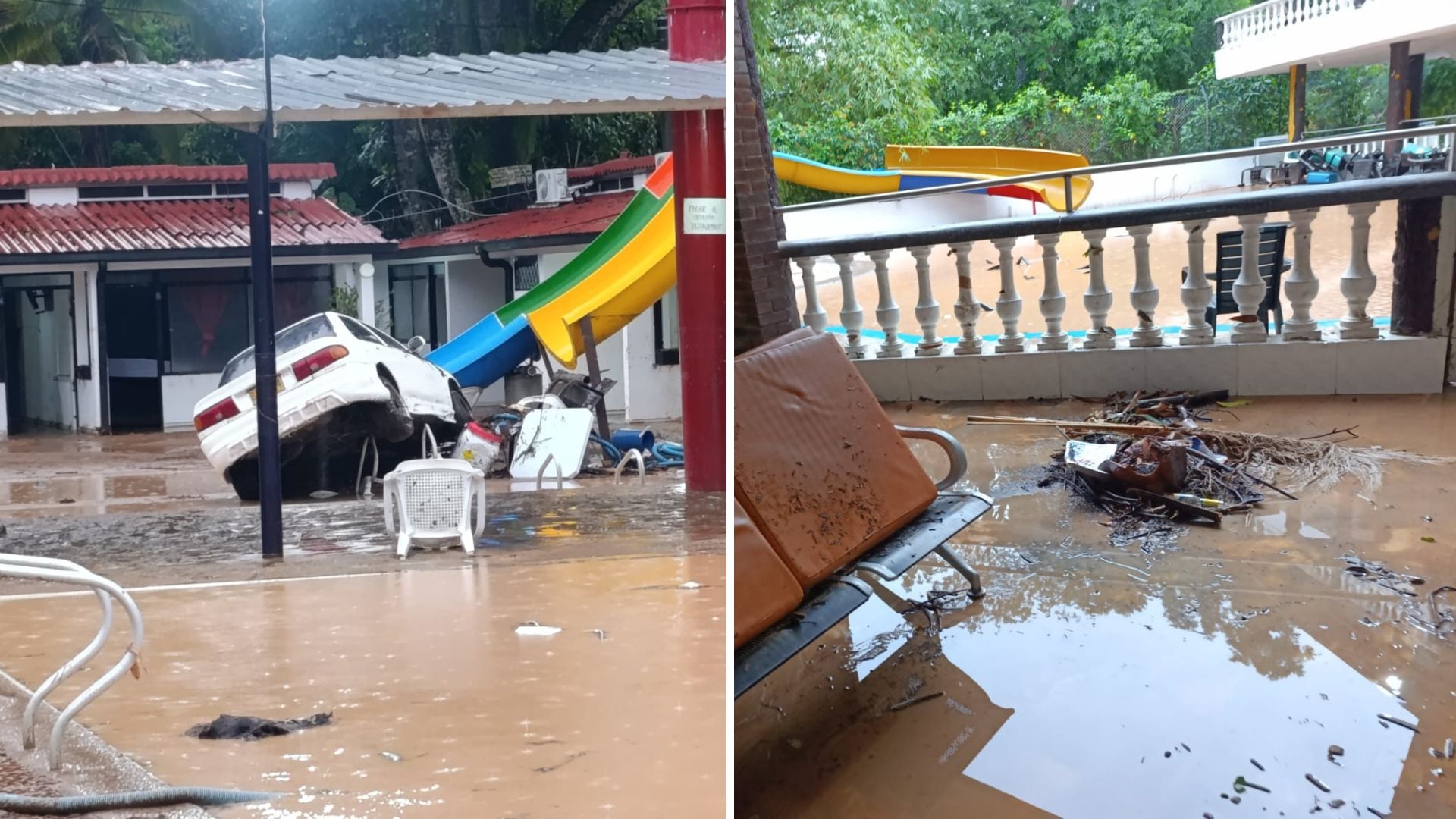 Al menos 80 familias quedaron afectadas por el desbordamiento de la quebrada La Melgara en Melgar, Tolima, durante la madrugada del 30 de marzo - crédito Ecos del Cobeima/X