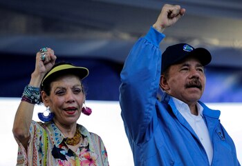 Daniel Ortega y Rosario Murillo,