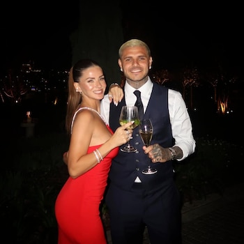 El look que eligió la actriz para celebrar el inicio del 2026 junto a Mauro Icardi
