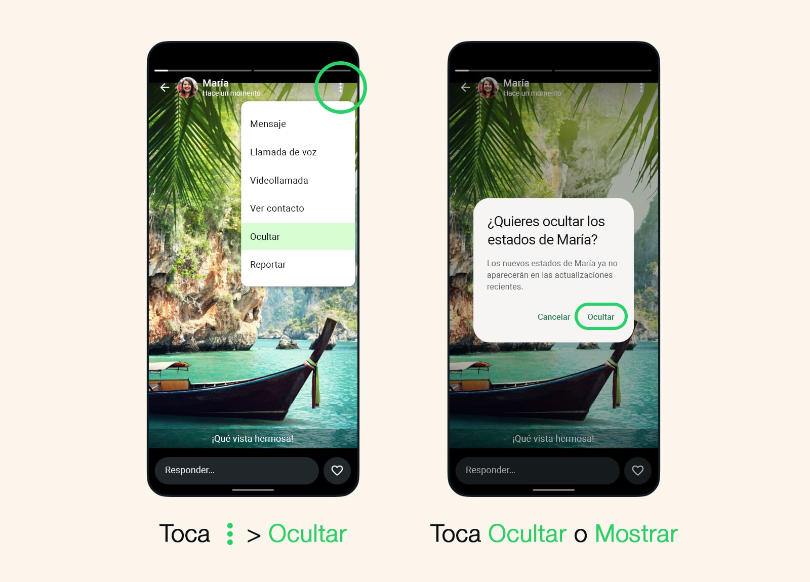 Así se cambia la privacidad de estados en WhatsApp desde “Novedades” - crédito Meta