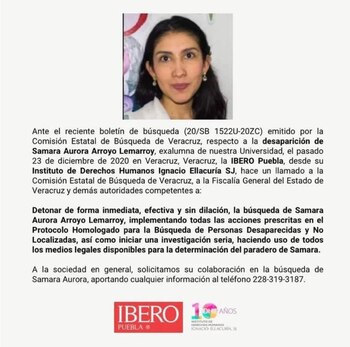 La Ibero pidió a las