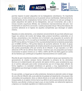 La propuesta de los gremios