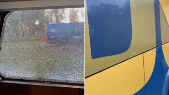 Apedrearon el micro de Boca