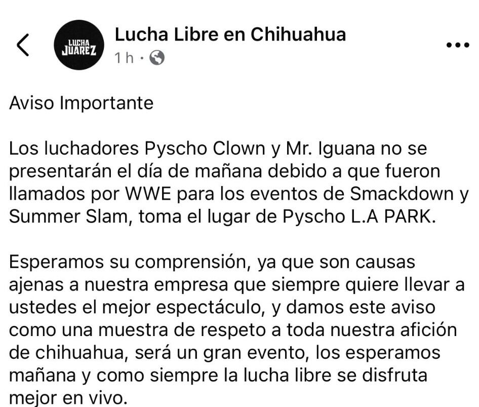 Con el control total de WWE sobre Triple A, los gladiadores mexicanos ya se presentan en suelo estadounidense.(Especial)