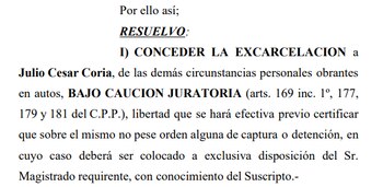 La resolución de la Justicia