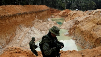 Guerrilleros colombianos, oro ilegal y