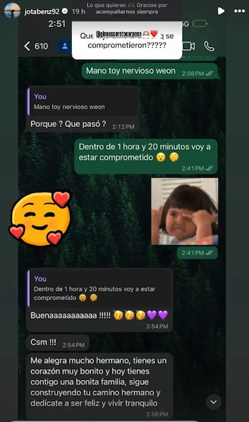 Jota Benz compartió el emotivo