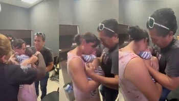 Los padres del menor derramaron