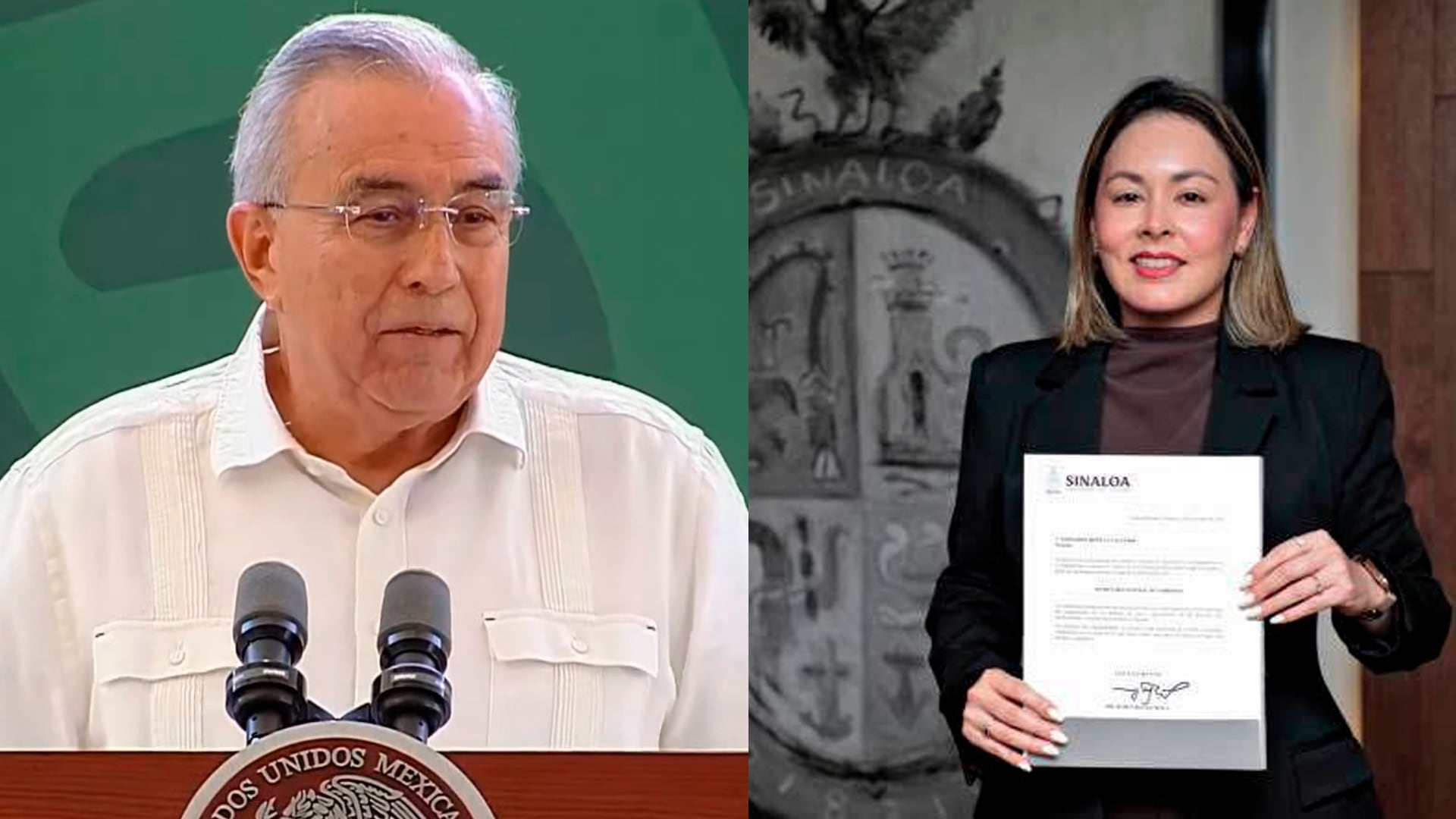 La gobernadora interina de Sinaloa negó que Rocha Moya pusiera en el puesto a Mérida Sánchez.